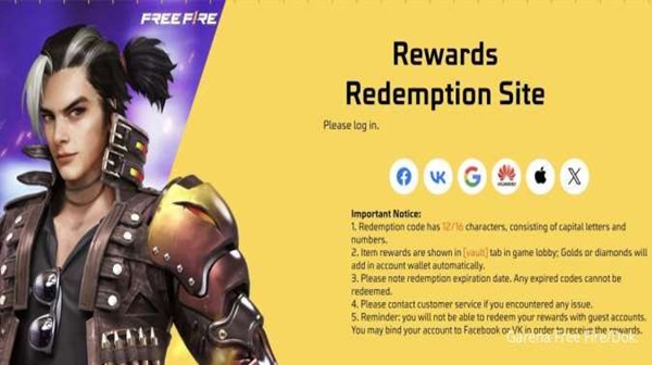 kode redeem free fire 2025